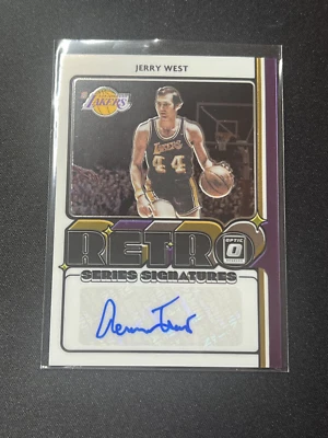 Jerry West 2020-21 Donruss Optic Retro Series Auto LAKERS LOGO 23/99 - Imagem 1 de 2