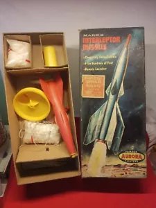 Vintage 1950er Aurora Interceptor Raketenspielzeug mit Box Atom-Weltraumrakete komplett - Bild 1 von 10