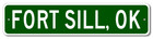 Fort Sill, Oklahoma Metal Wall Decor City Limit Sign - Aluminum