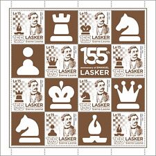 Chess Emanuel Lasker 155th Anniversary MNH Stamps 2023 Sierra Leone M/S