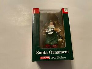 Sears Craftsman Miniature Christmas Ornament 2003 SANTA WITH CIRCULAR SAW