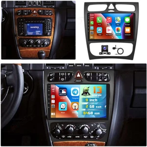 Für Mercedes Benz C-Klasse W203 2001-04 Autoradio Android 13 GPS Nav Carplay 64G - Bild 1 von 24