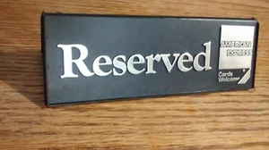 Lot of 4 .American Express Reserved Table Seat Sign Tent Style Display Stand A+ - Picture 1 of 7