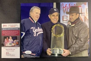 RUDY GIULIANI (w/Joe Torre) Autographed New York Yankees 9/11 8x10 w/JSA COA - Picture 1 of 3