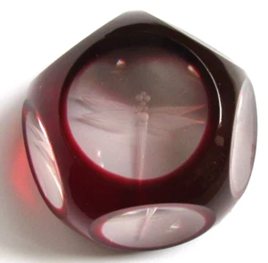 WEBB CORBETT GLAS FACETTIERTE LIBELLE BRIEFBESCHWERER (10410) - Bild 1 von 4