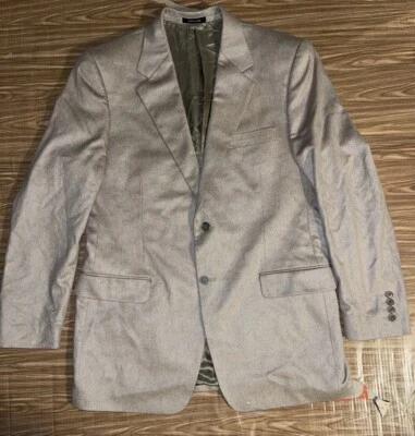 Blazer Joseph & Lyman Para Hombre 100% Cachemira 2 Botones Avena Marrón Talla 40 R Defecto Foto 1 de 4