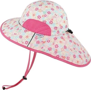 Toddler Girl Sun Hat w/Neck Flap-UPF 50+, Reflective Kids Safari Hat-Wide Brim - Picture 1 of 6