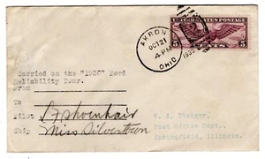 1930 Ford Reliability Tour Flown & Autographed Lee Shoenhair WWI Pilot - Picture 1 of 1