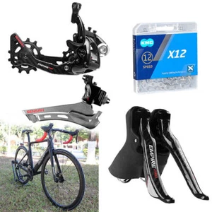 SENSAH 2x12-Gang Rennrad-Schaltkit vorne und hinten Umwerfer+Schalthebel+Kette - Bild 1 von 12