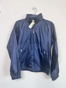 Chaqueta de Colección NUEVA LL Bean para Mujer Azul Medio Lluvia Viento Abrigo Ocultar Capucha - Imagen 1 de 10