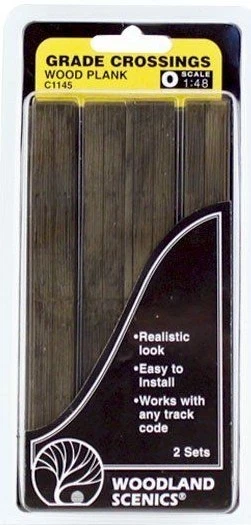 O Scale Woodland Scenics C1145 Wood Grade Crossing (2) pkg - Image 1 of 1