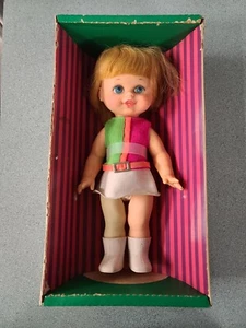 1967 Vintage 10,5 Zoll SCHWESTER SMALL-TALK PUPPE Nr. 3011 Zugschnur Mattel GEBRAUCHT LESEN - Bild 1 von 10