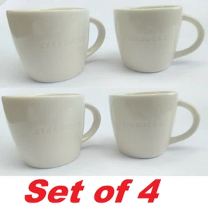 STARBUCKS Coffee Espresso Cup 3 Oz Mini Mug Demi Cup with Handle (4 PACK) -NEW- - Picture 1 of 4