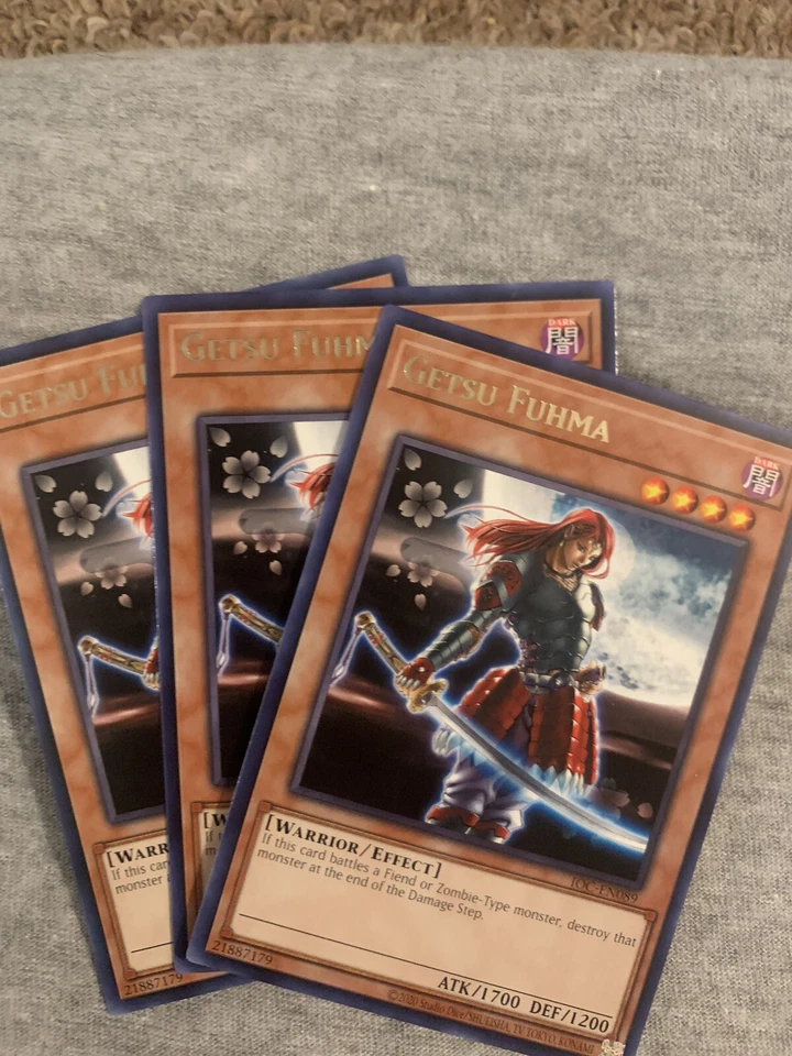 X3 YuGiOh! - Getsu Fuhma IOC-EN089 Rare 25th Anniversary Edition Near Mint X3 - Image 1 of 1