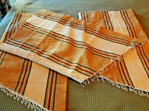 Waverly Ascot Valances Brick Red, Gold, Green Striped Beaded-NWOT 3 available - Bild 1 von 4