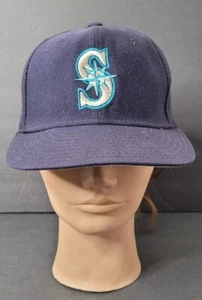 Vintage 90er New Era 59Fifty 5950 Pro Model Seattle Mariners Mütze Kappe 7 3/8 USA Wolle - Bild 1 von 10