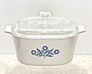 Corning Ware Cornflower 3 Qt Casserole Deep Dish A-3-B & Pyrex Lid A-9-C USA - Picture 1 of 17