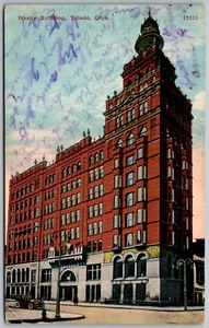 Postal del edificio Nasby Toledo Ohio 1911 - Imagen 1 de 2
