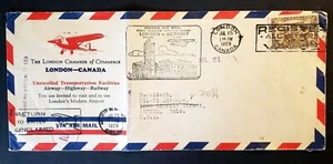 Stamps Canada Covers: C1 5c brown olive Air Mail cover F-VF Used - Picture 1 of 1