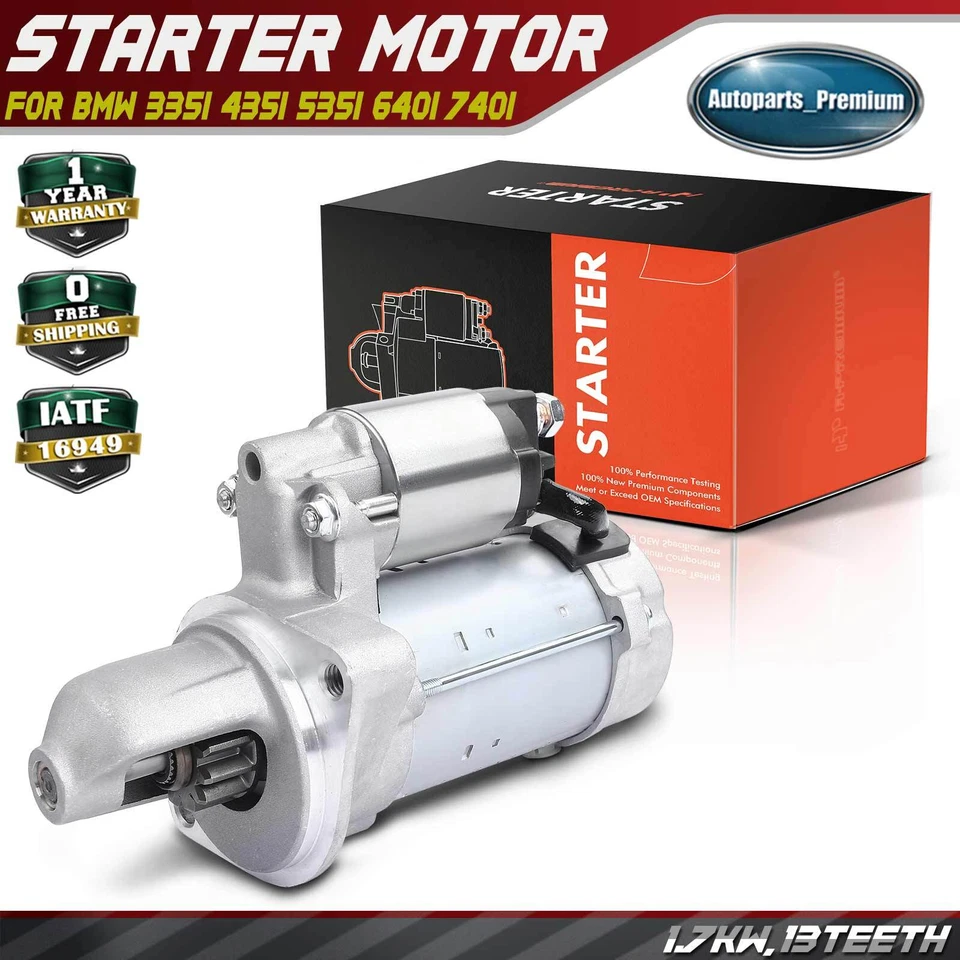 Motor De Arranque Para BMW 335i 435i 535i 640i 740i M2 M3 M4 X3 X4 X5 X6 1.7KW CW 13T Foto 1 de 4