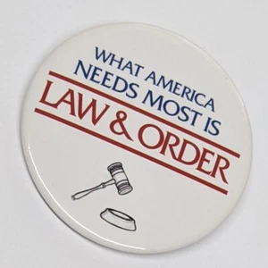 Law & Order "What America Needs Most" Promotional Pin 2"  - Picture 1 of 5