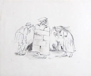 BERTHOLD-MAHN (1893-1975) Dessin original Songe d'une nuit d'été de Shakespeare - Picture 1 of 2