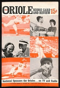 1963 Los Angeles Angels @ Baltimore Orioles Program Ex 78389b5 - Picture 1 of 2