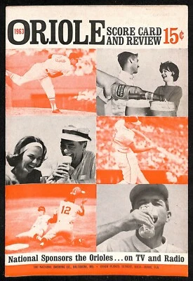 1963 Los Angeles Angels @ Baltimore Orioles Program Ex 78389b5 - Image 1 of 2