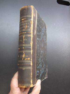 Graham's Illustrated Magazine Hand Colored Fashion Plates Dresses V49 PA 1856 - Image 1 of 4