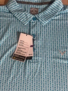 NWT Callaway XXL 2XL Rare Print Wicking Golf Polo Shirt Hawaiian Surf - Picture 1 of 7
