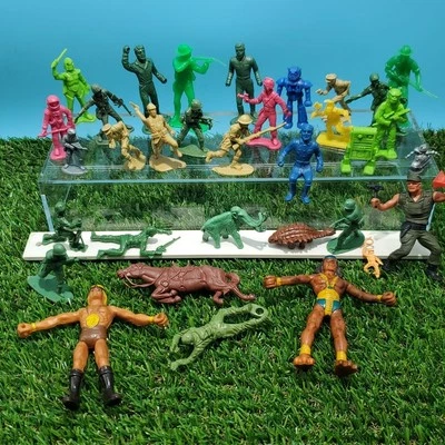 Lote De 30 Soldados De Colección Juguete Galaxia Espacio, Vaqueros, Arco Bendy, Caballo, Mamut Foto 1 de 4