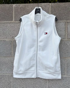 Neu mit Etikett Tommy Hilfiger Sport weiß* Fleece Weste durchgehender Reißverschluss Taschen Outdoor Gr. XL - Bild 1 von 7