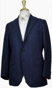 Orazio Luciano Men's Bespoke Fleece Wool 3-BTN Suit Size 40 R Mint - Picture 1 of 12