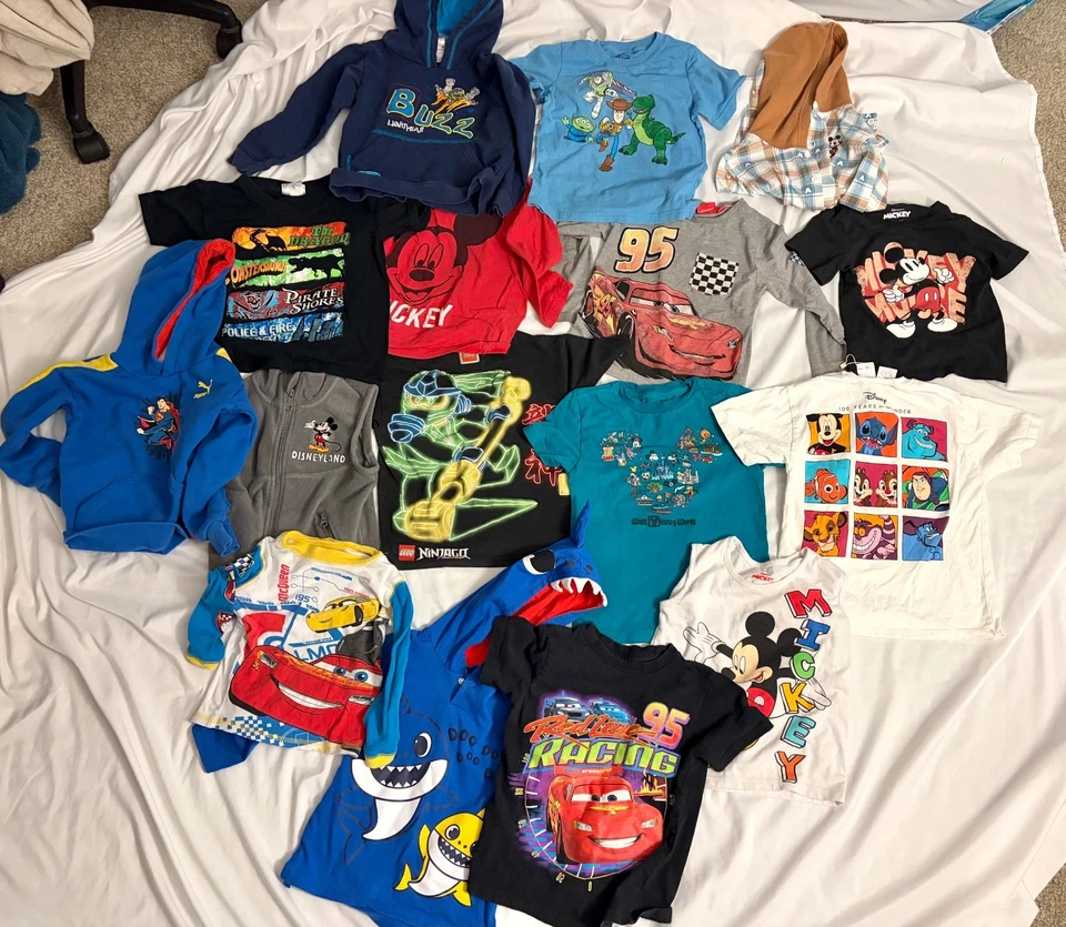 Disney Y2K Modern Boys Character Lot 16 Cars, Mickey, Toy Story, Lego Baby Shark - Image 1 of 4