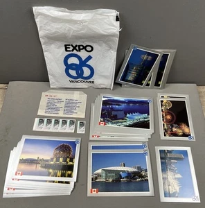 World Expo 86: lotto 22x cartoline e 6x francobolli Vancouver Canada inutilizzati nuovi vintage - Foto 1 di 16