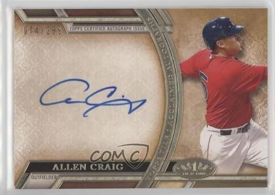 2015 Topps Tier One Acclaimed Auto /299 Allen Craig #AA-AC Auto - Image 1 of 2