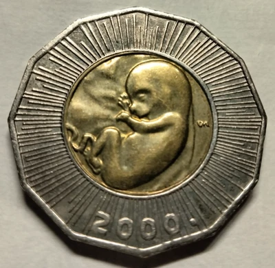 Croatia💥2000 ... 25 Kuna ... Human Fetus baby/bi-metallic coin 🎯lot #112502 - Image 1 of 2