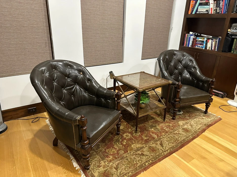 Pair of Leather Office Chairs - Image 1 of 4