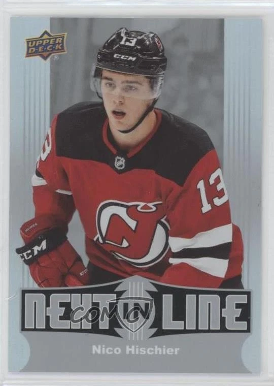 2017-18 Upper Deck Overtime Next in Line Nico Hischier #NL-1 Rookie RC - Image 1 of 2