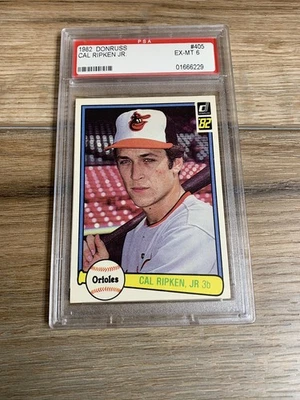 1982 Donruss Cal Ripken Jr (RC) (HOF) #405 PSA 6 - Image 1 of 2