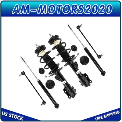 For 2007-2011 2012 Toyota Yaris Front Struts Assembly Rear Shocks Sway Bars - Image 1 of 4