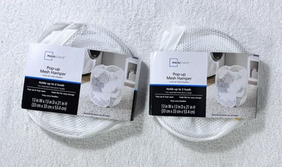 2-Mainstays Pop-up Malha Hamper Lavanderia 13"L x 13"L x 21"H - Suporta até 2 Cargas - Imagem 1 de 4