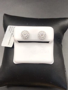 925 Sterling Silver 0.51CT Moissanite Screw Back Earrings - Picture 1 of 12