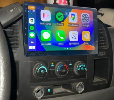 For Chevrolet Silverado 1500-3500 2007-2014 CarPlay Car Stereo Radio GPS 4+64G - Imagem 1 de 4