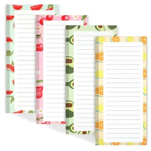 Paquete de 4 blocs de notas magnéticos para nevera - 50 hojas cada uno, lista de comestibles y almohadillas para hacer - Imagen 1 de 12