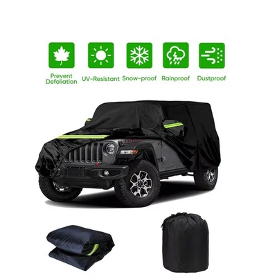 Waterproof Car Cover for Jeep Wrangler 4 Door CJ YJ TJ Dust UV Rain Protection - Image 1 of 4