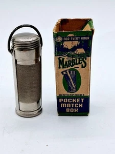Vintage Marbles #181 Pocket Match Box W/Orig Box & Matches New In Open Box - Picture 1 of 9