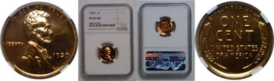 1939 1C Lincoln Cent NGC PR-67 RD - Image 1 of 3