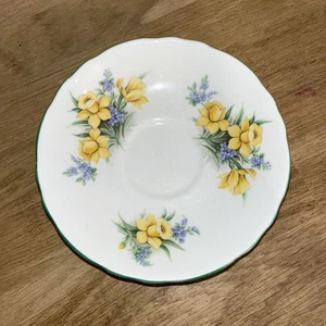 Sous Tasse Porcelaine Anglaise Crown Staffordshire Anniversary Greetings March - Picture 1 of 2