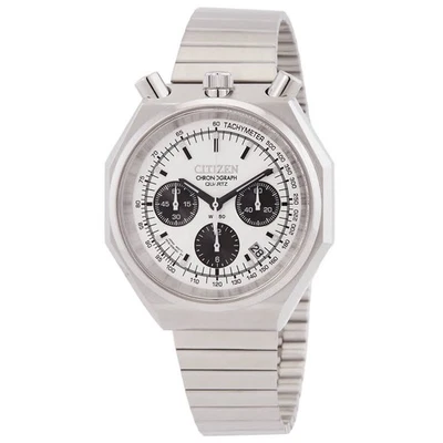 Citizen Tsuno Chronograph Quartz Silver Dial Men's Watch AN3700-62A - Image 1 of 3